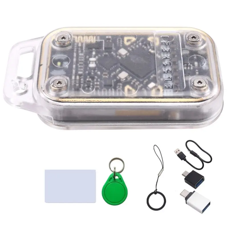 

B14C Chameleon V3.0 RFID Smart Chip Reader Emulator 125K 13.56M ID IC Card Tag Copyer+UID Keychain/CUID Card Read Writer