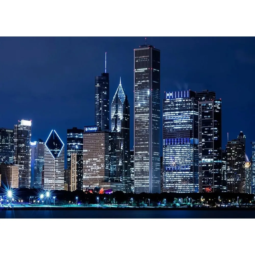 

500/1000/1200/2000PCS Puzzles Night View of Urban Architecture Jigsaw Puzzles Modern Home Decor Gift Educational Toys for Kids