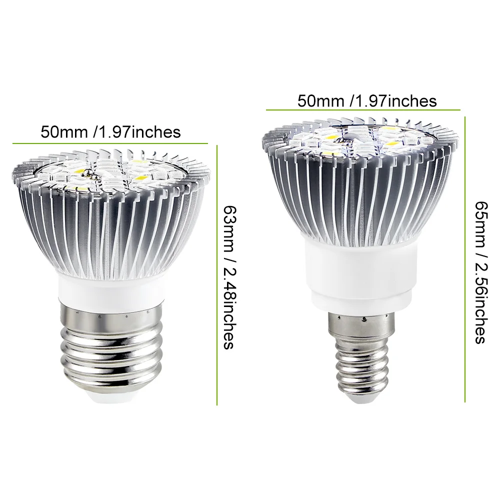 E27 220V LED Plant Grow Light Bulb E14 Full Spectrum Flower Seed Vegetable Indoor Hydroponics Grow Box Cultivation Lamp 110V E26