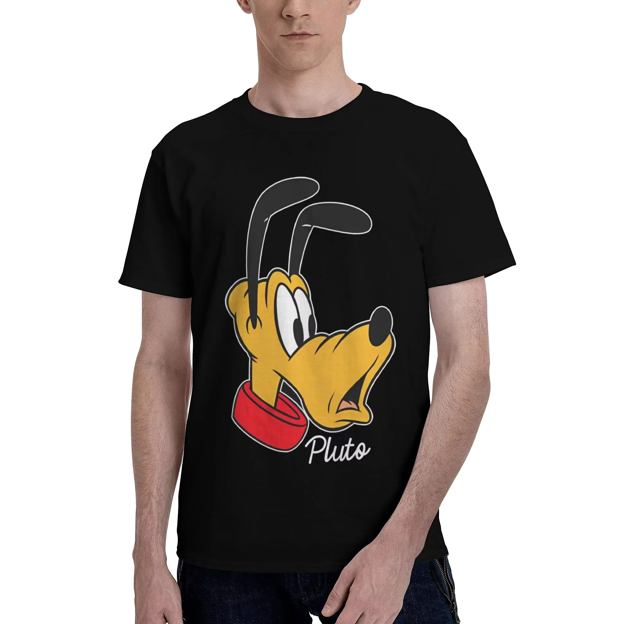 مينيسو ديزني بلوتو الكلب الجرافيك تي شيرت مطبوع للرجال الصيف قصيرة الأكمام تيز ملابس الذكور غير رسمية الرياضة المتضخم للجنسين بلايز #1