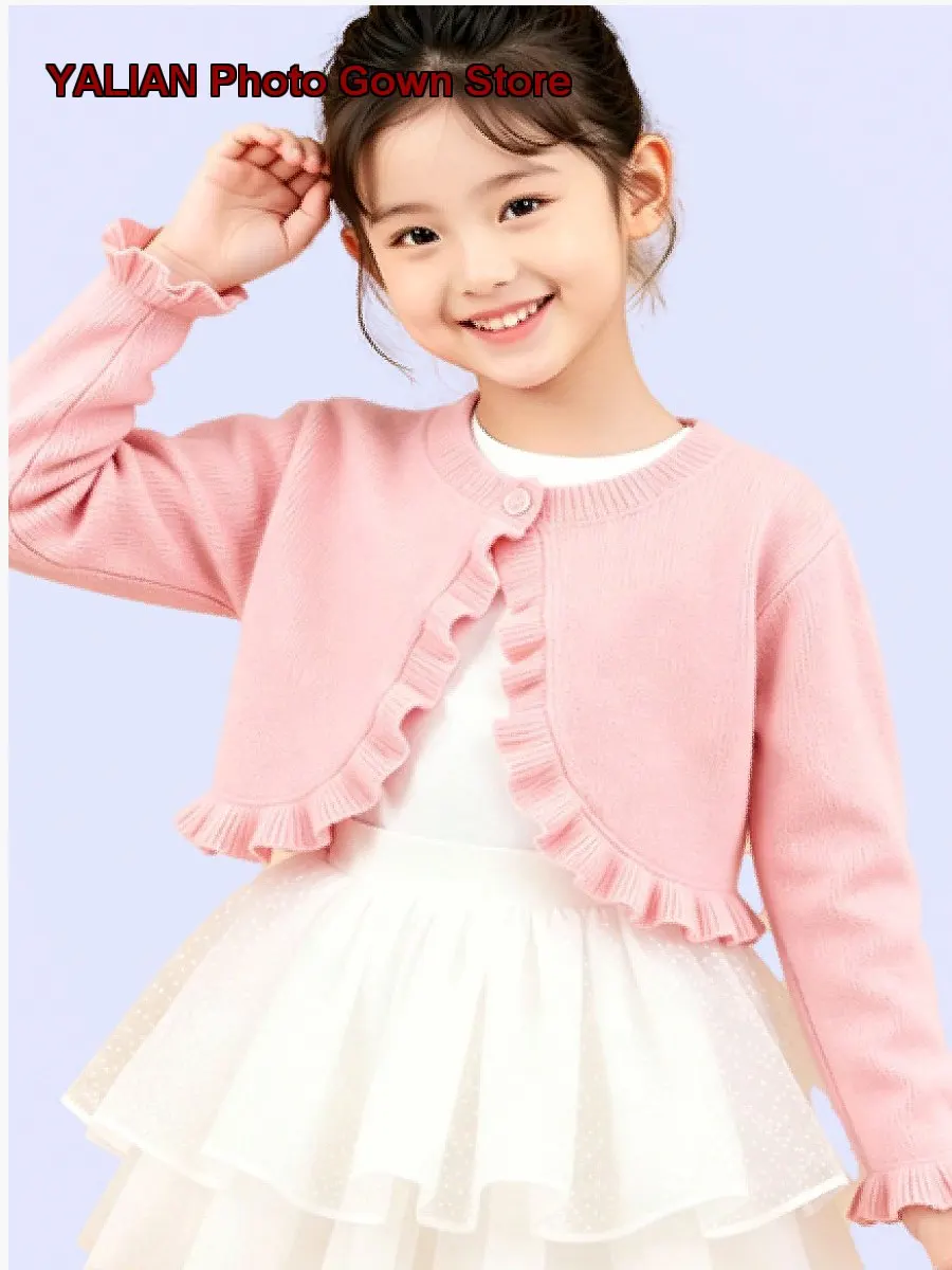 Girls Shawl Summer Air Conditioning Knit Coat Hollow Out Infant Kids