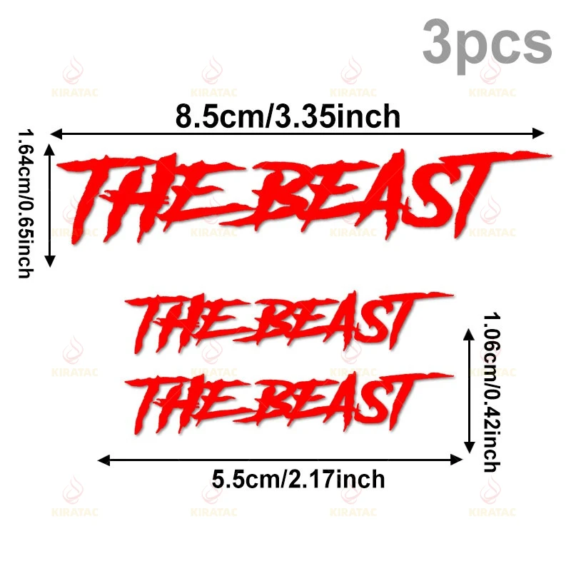 Funny THE BEAST Bicycle Vinyl Sticker Waterproof Self-Adhesive DIY Decal for Frame Handlebars Top Tube Helmet Universal Decor
