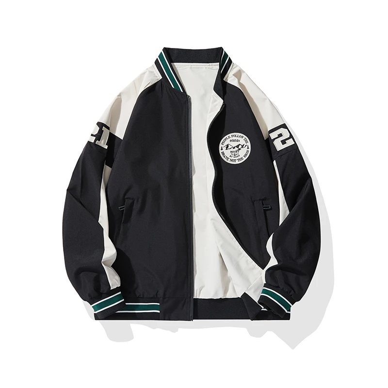 

New Men's Spring Autumn Casual Jacket Fashion Simple Top Dressing Couple Baseball Garken High Quality Men's Coat