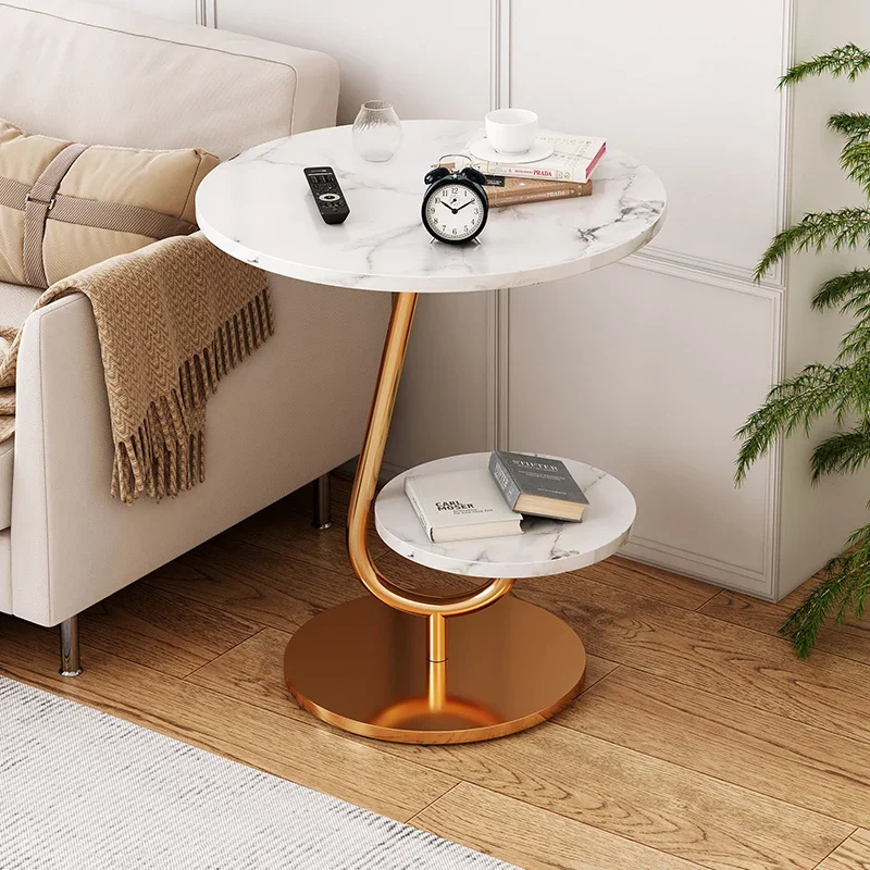 Minimalist Living Room Side Table Gold Metal Luxury Coffee Tables Breakfast Models Writing Entryway Auxiliar Salon Furniture