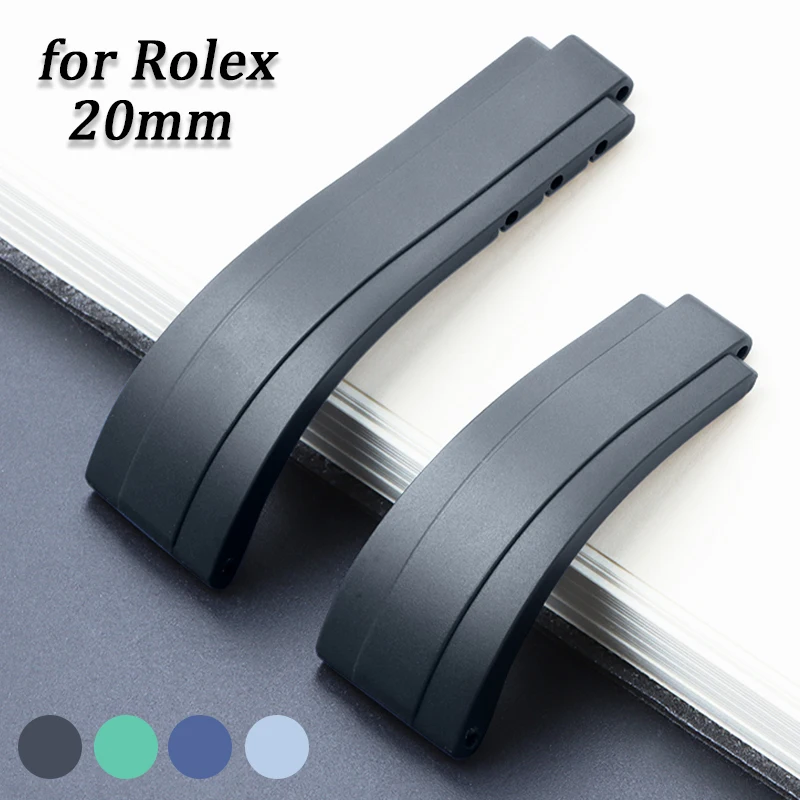 Correa de silicona de 20mm para reloj Rolex, pulsera Universal de alta calidad para Daytona Submariner GMT Yacht-Master
