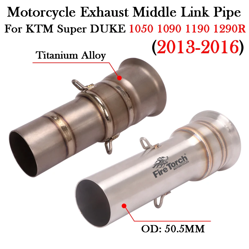 Slip-On For KTM Super DUKE 1050 1090 1190 1290 R 2013 - 2016 Motorcycle Exhaust Escape Moto Muffler Modify 51MM Middle Link Pipe