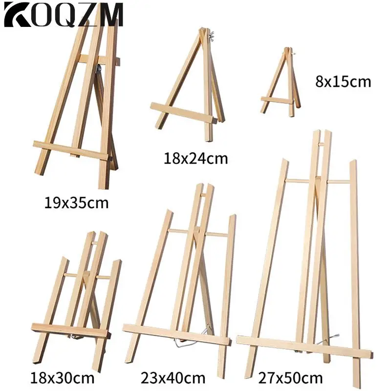 Mini Small Easel Wooden Mini Easel Frame Triangle Wedding Table Card Holder Display Stand Kids Painting Crafts Artist Supplies