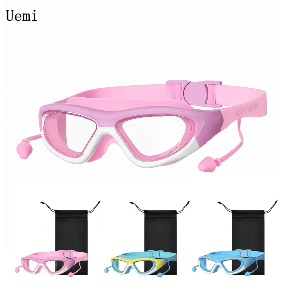 Kids Swimming Goggles Anti-Fog High-Definition Large Frame Comfortable for Boys & Girls