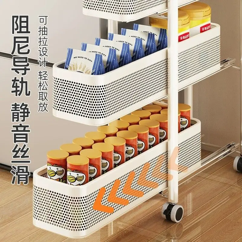 Slim Toilet Side Gap Storage Cart Multi-Tier Pull-Out Organizer Rolling Casters Carbon Steel Frame Cm Width Options Bathroom