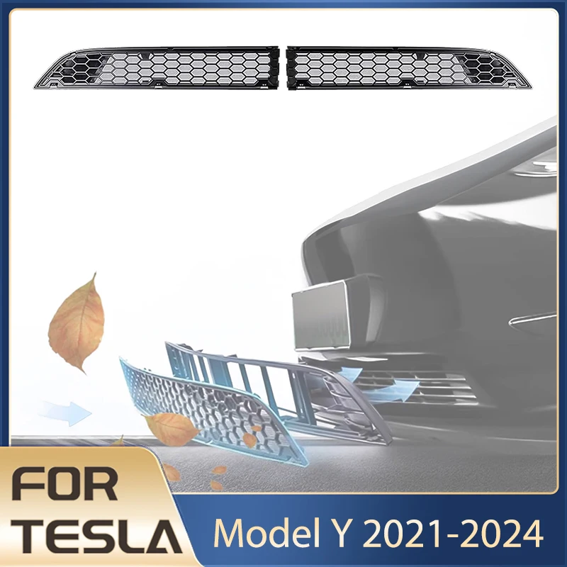 For Tesla Model Y 2021-2024 Accessories Front Grille Mesh Inserts Anti Insect Net Anti Dust Proof Inner Vent Grille Cover