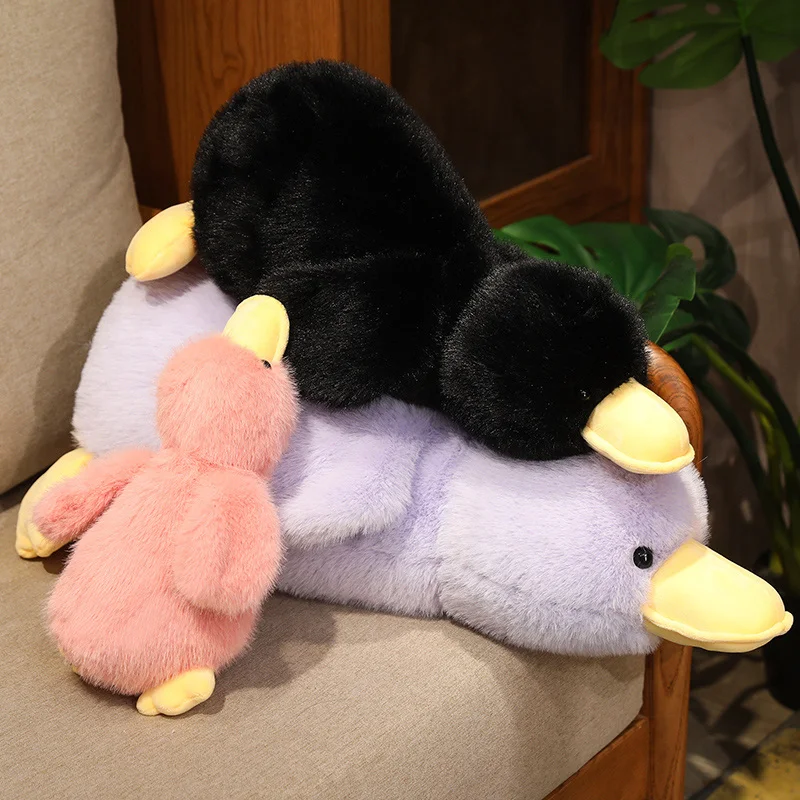 Duck Plush Toys Fluffy Sleep Pillow Cute Animal Stuffed Swan Goose Soft Dolls