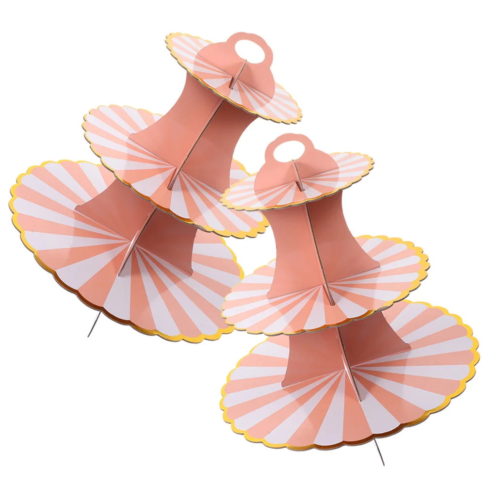 

3 Tier Cake Disposable Dessert Display Rack Server Pastry Cardboard Cupcake Storage Birthday