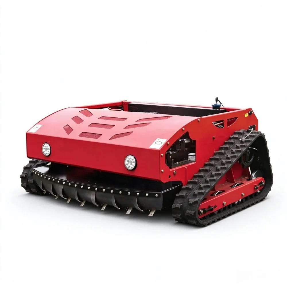 Slope-Adaptive Tracked Grass Cutter, 550mm Working Width, Remote Operation, Customizable for Highway Embankment Grass Clearing