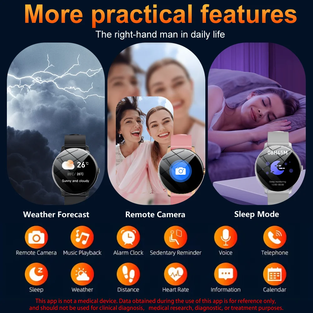 KESHUYOU 2025 New Fashion Smart Watch Bluetooth Talk Man Woman Sport Heart Rate Fitness Tracker Smart Watch for Android IOS