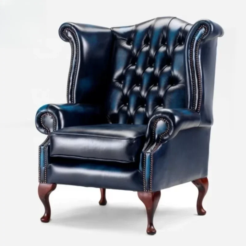 Para a família Chesterfield Wingback Chair Queen Anne Sofá com encosto alto