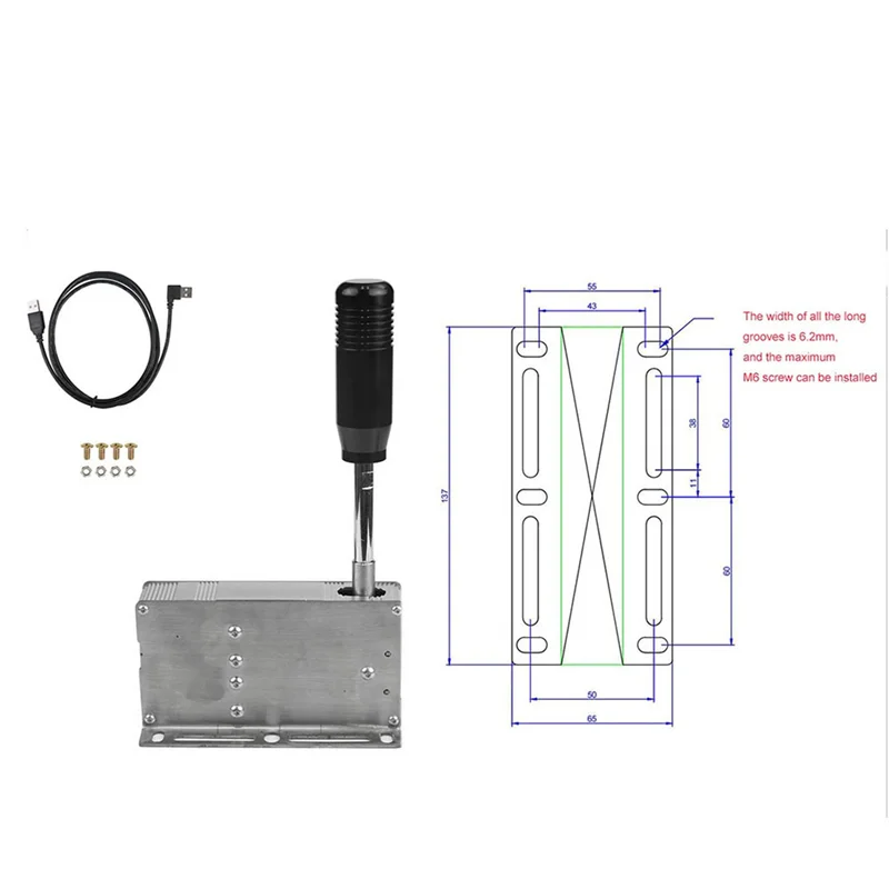 ألعاب سباق USB للكمبيوتر الشخصي محول متسلسل H Gear Shift SIM لـ Logitech G25 G27 G29 G920 G923 Thrustmaster T300RS/GT T500 Parts-X67