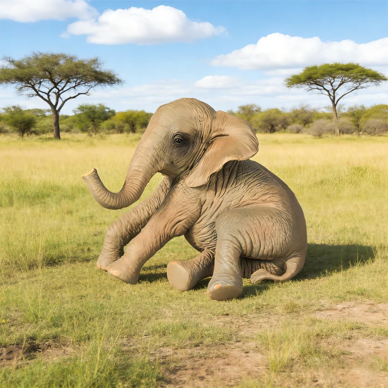 Oenux Afrikanische Wilde Tiere Elefanten Modell Simulation Große Mammut Action-figuren Figur PVC Pädagogisches Spielzeug Für Kinder Geschenk – Detail 24