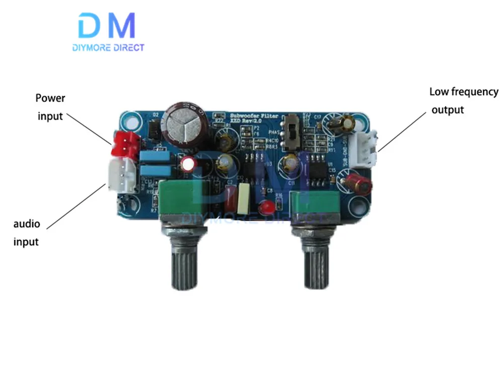 Filtro passa basso Scheda amplificatore preamplificatore subwoofer per bassi Preamplificatore DC 9-32V a potenza singola con regolazione del volume