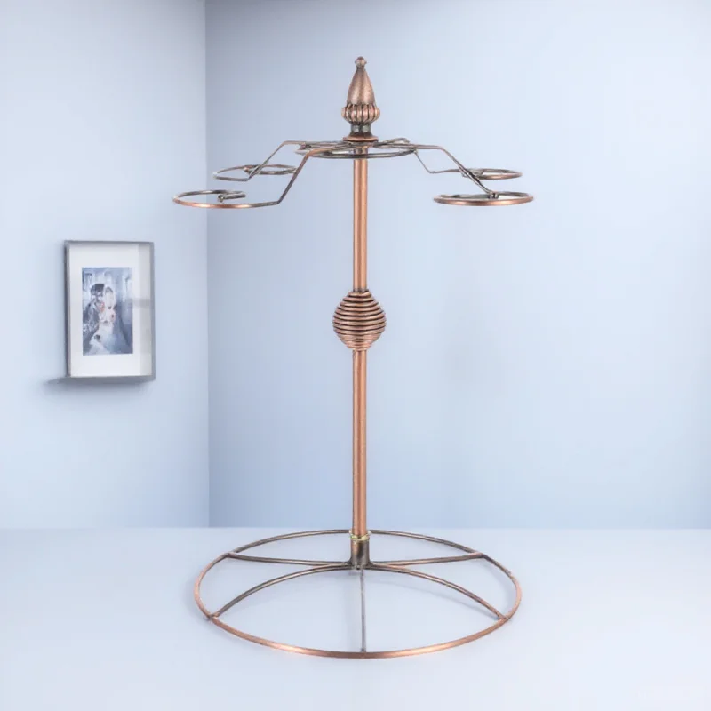 

Vintage Red Wine Glass Holder Iron Goblet Rack Hanging Upside Down Stemware Storage Organizer for Kitchen Bar Home