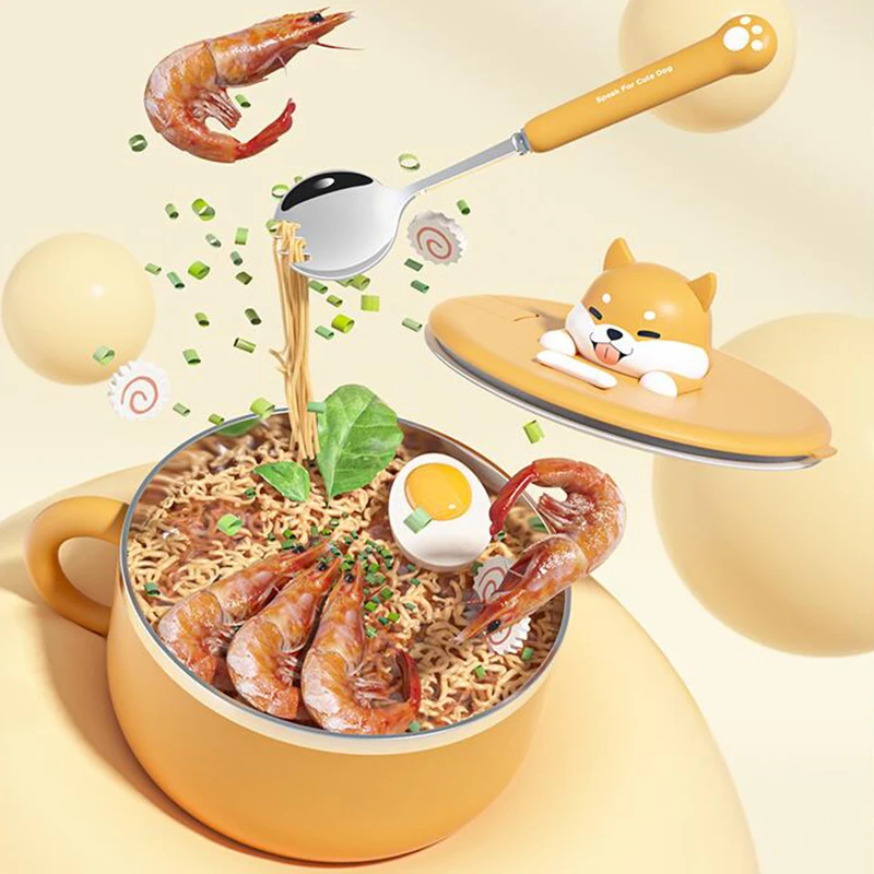 

304 Stainless Steel Insulated Soup Bowl with Lid 1200Ml Large Capacity Ramen Rice Container for Students Leak-Proof Portable