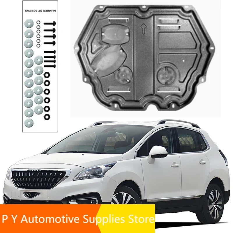 

Under Engine Guard Splash Shield Mud Fender Cover Plate Fender Mudguard Protector For Peugeot 4008 2013-2016 2.0L 2014 Car Black