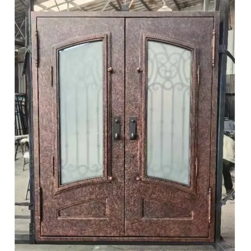 Yard Barn Handle Forging and Machine Lock Mesh Fence Right Hand Open Handle Hot Break Wrought Iron Door
