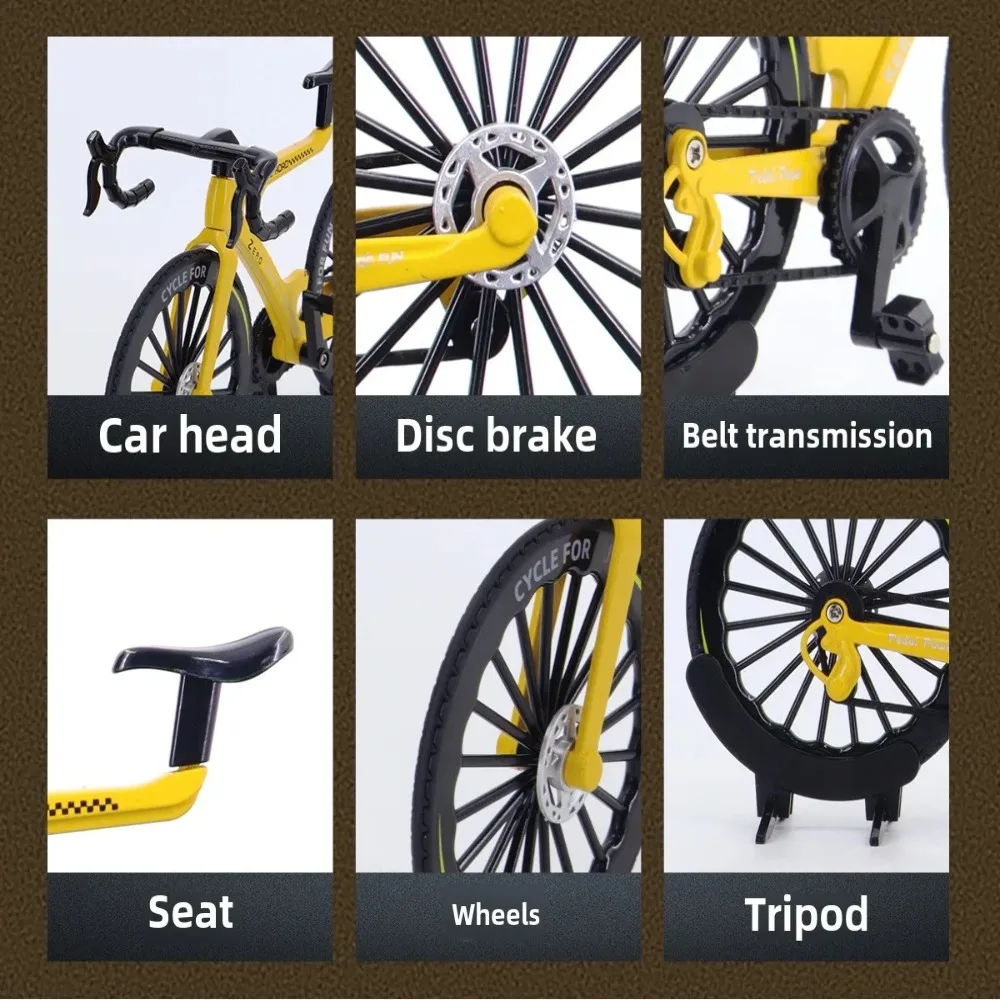 Individuality 1:8 Bike Racing Toy Alloy Mini Finger Mountain Bike Model Simulation 19 CM Bicycle Diecast Model Collection Gifts