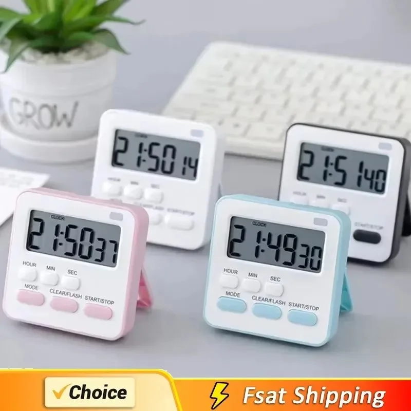 Digital Display Cooking Alarm Clock Kitchen Timer Sleep Stopwatch Clock House