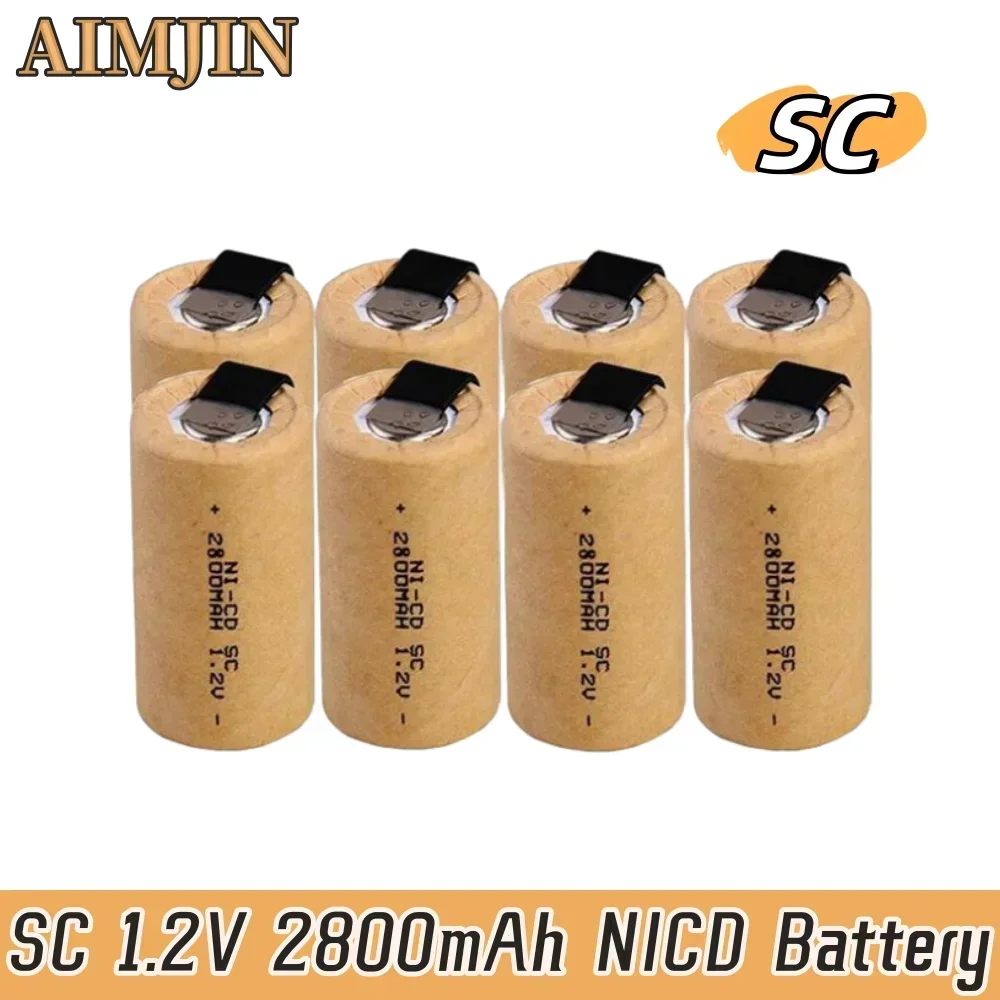 1.2V 2800mAh NI-CD SC Rechargeable Batteries for Makita Bosch B&D Hitachi Metabo Dewalt for Electric Screwdriver