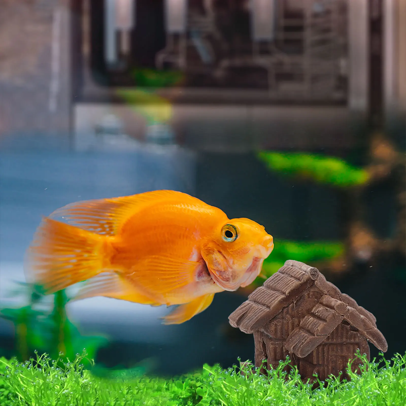 

3Pcs Fish Tank Cottages Ornaments Ceramic Crafts Durable Stable Aquarium Decorations Small Compact House Supplies Underwater