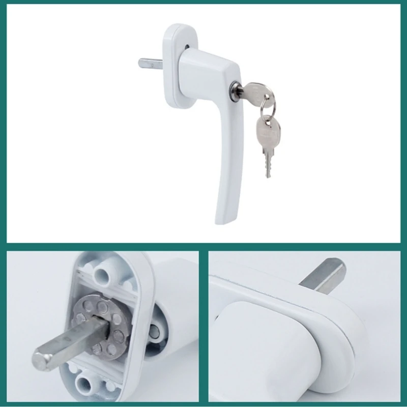 2Pcs Lockable Window Handle With Key Child Safety Window Lock Easy to Install