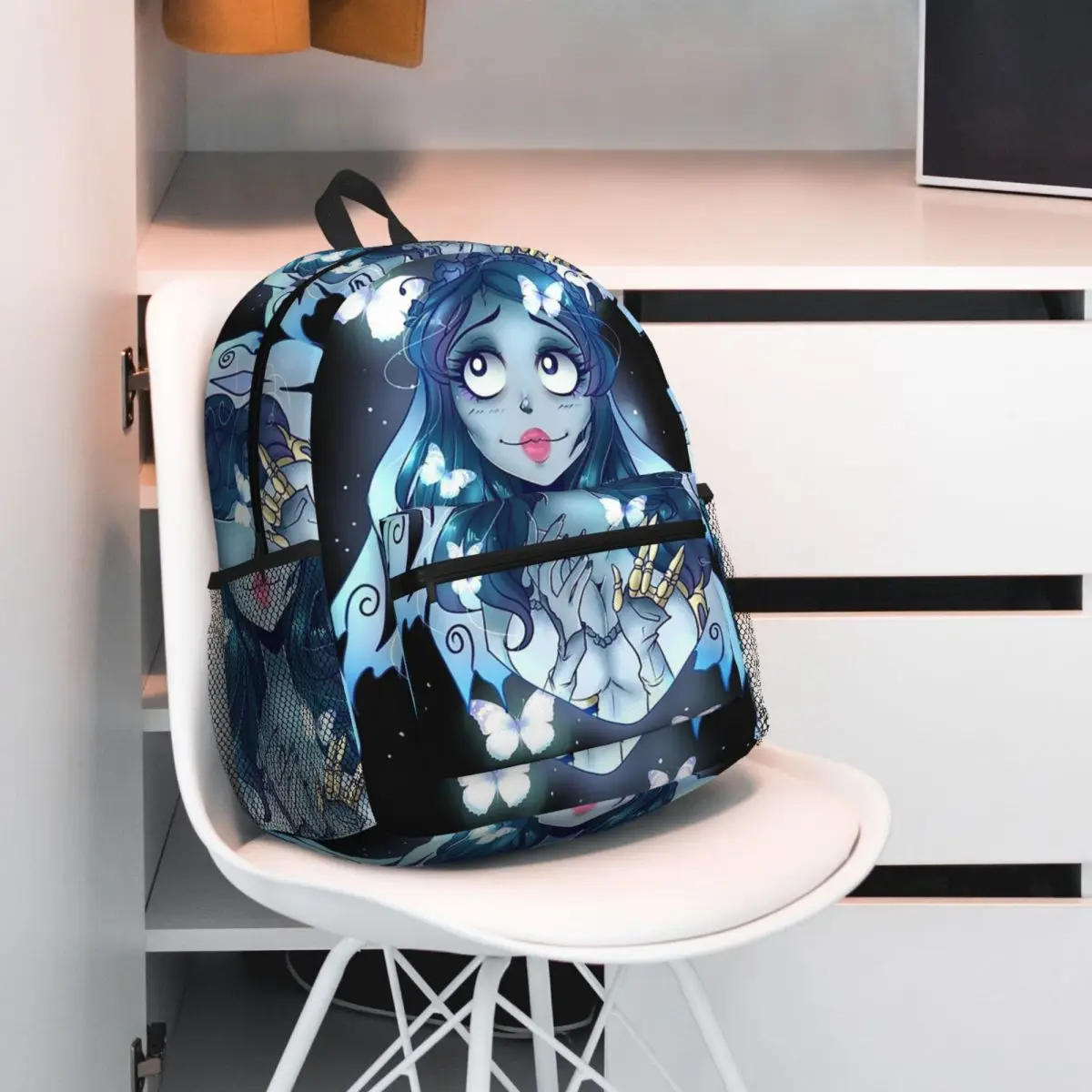 Halloween Film Corpse Bride Ghost Tim Burton Backpack Daypack Large Capacity Kids BookBag School Bag Shoulder Bags for Men Women