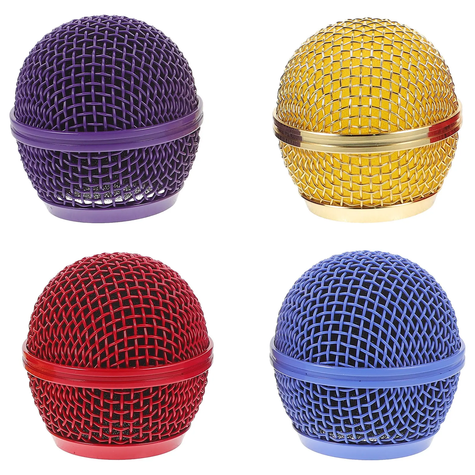 

4Pcs Replacement Microphone Grill Head Metal Mesh Cover for Cordless Mics Robust Build Aesthetic Finish Reliable Performance