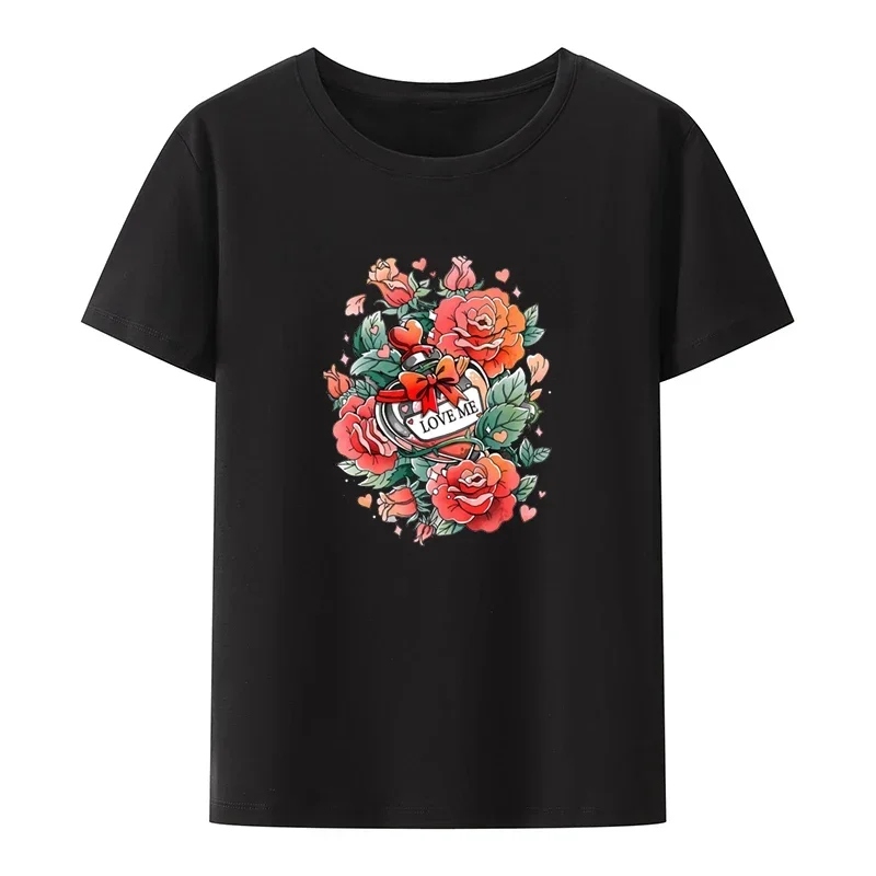 T-shirt imprimé graphique Love Potion pour femme, série Geek, portrait, mode de rue vintage, Y2K, Rick, populaire