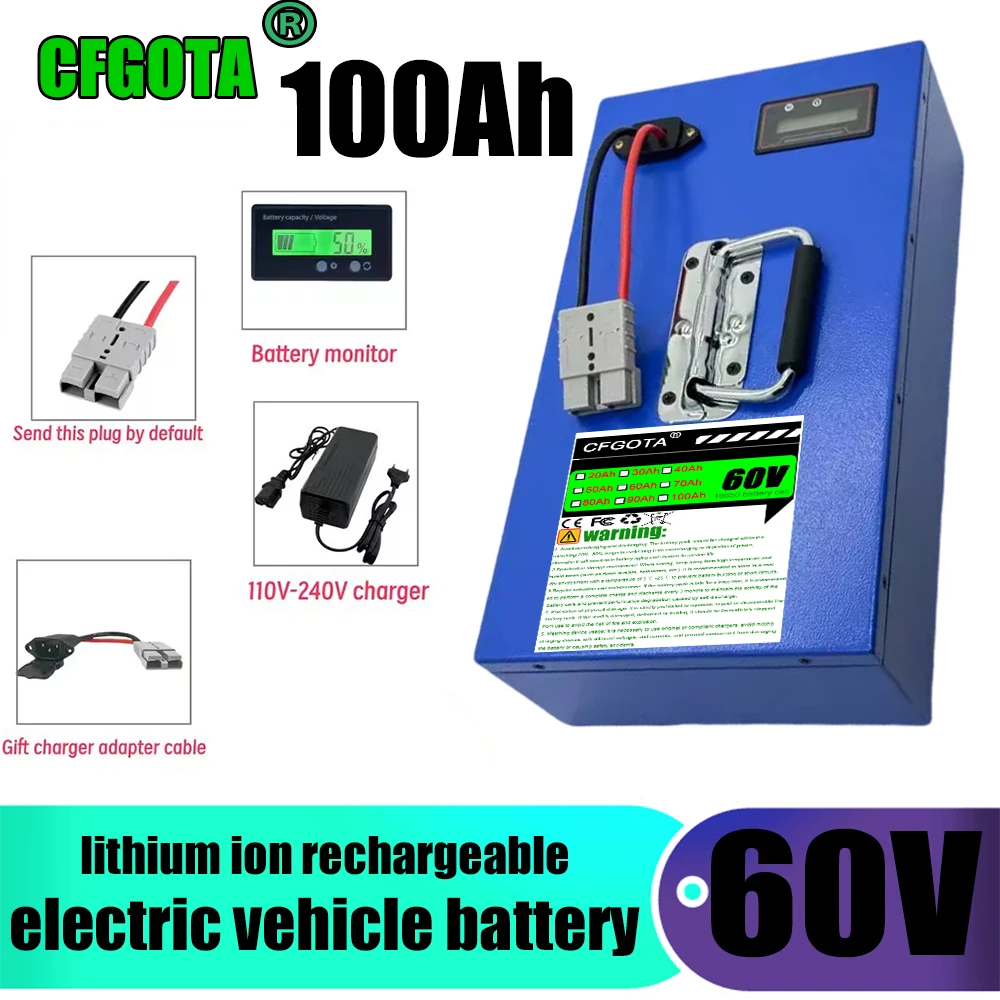 60V 50Ah Electric Scooter Battery - Nuovo pacco batteria al litio 18650
