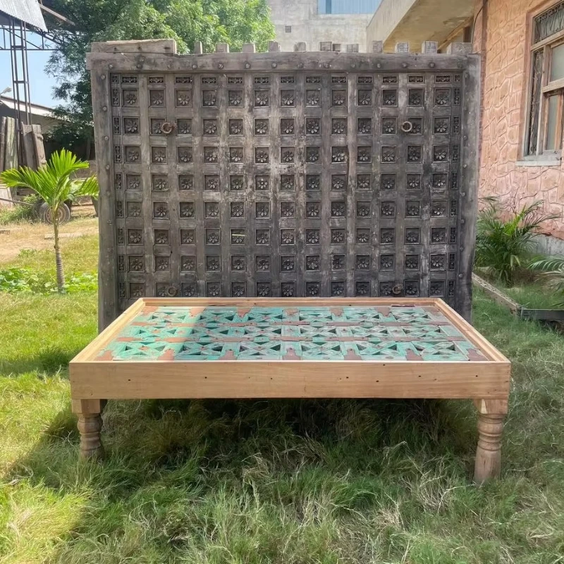 

Retro solid wood coffee table tile design living room furniture home decoration bedroom catering