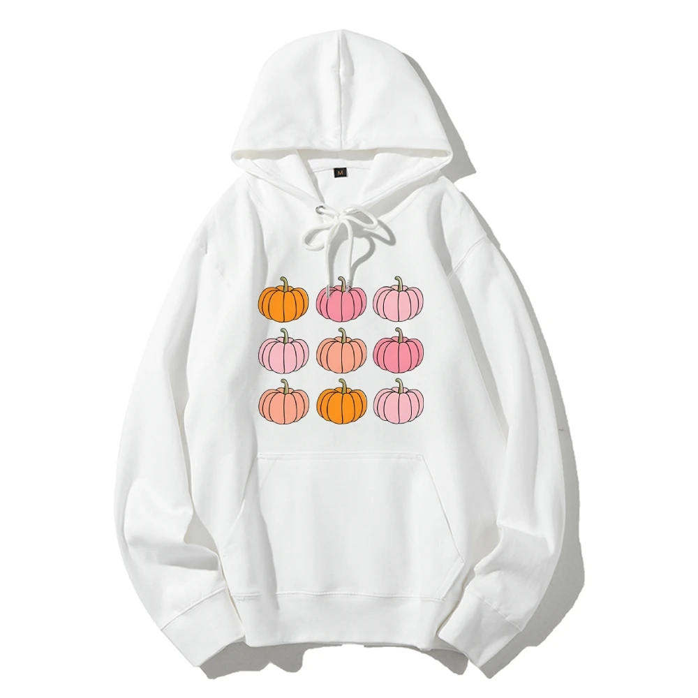 

Pumpkin Hoodie Fall Pink Pumpkin Hoodie Halloween Sweatshirt Autumn Jumper Women's Halloween Costumes Graphic Long Sleeve Tees