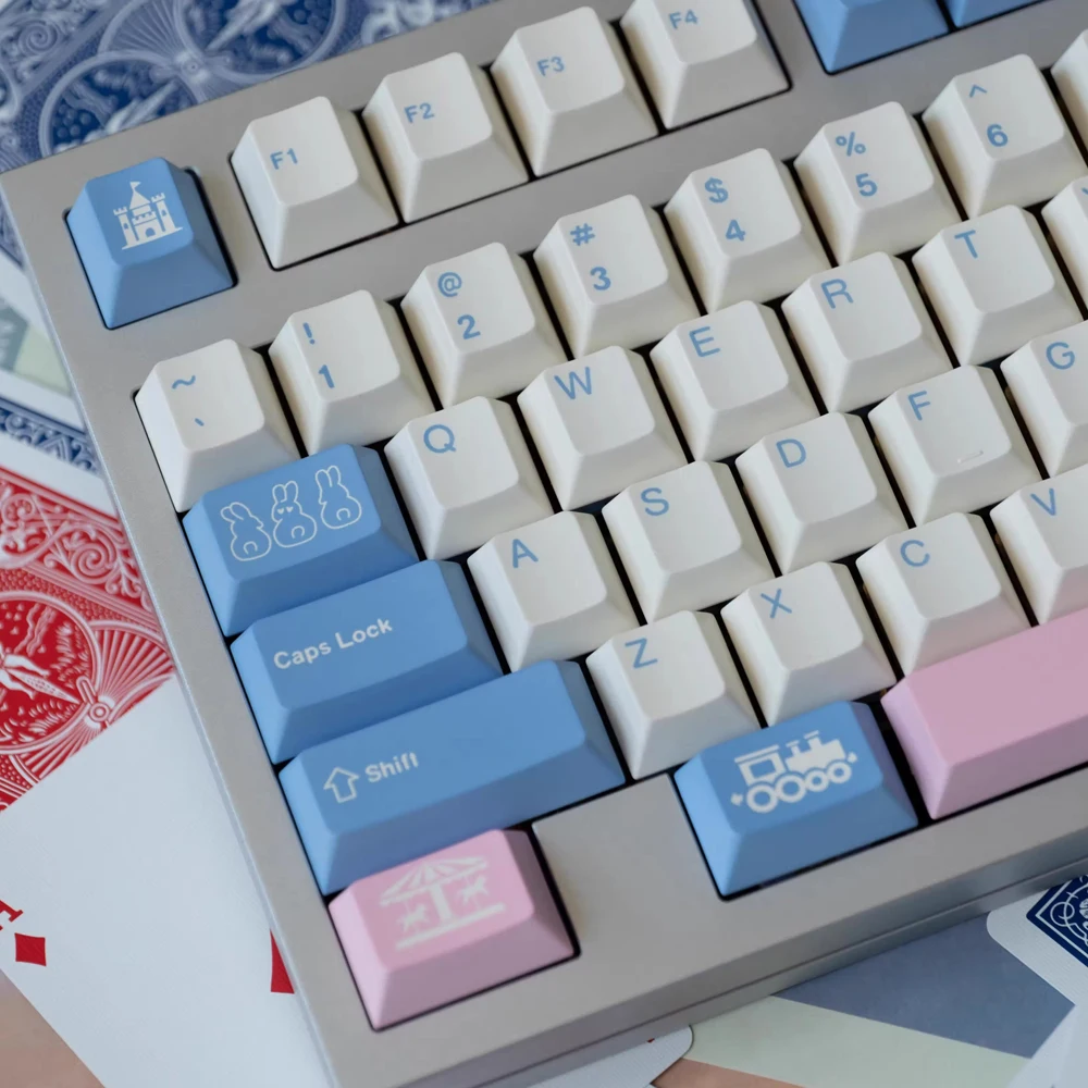 177 Keys Amusement Park Gift keycaps Cherry Profile PBT Dye Sublimation Keycap For MX Switch Mechanical Keyboard GK61 64 67 75