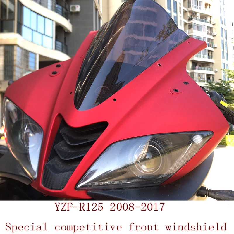 

For yamaha R125 modified front windshield Apply YZF - R125 windscreen heightened competition wind R125 windshield