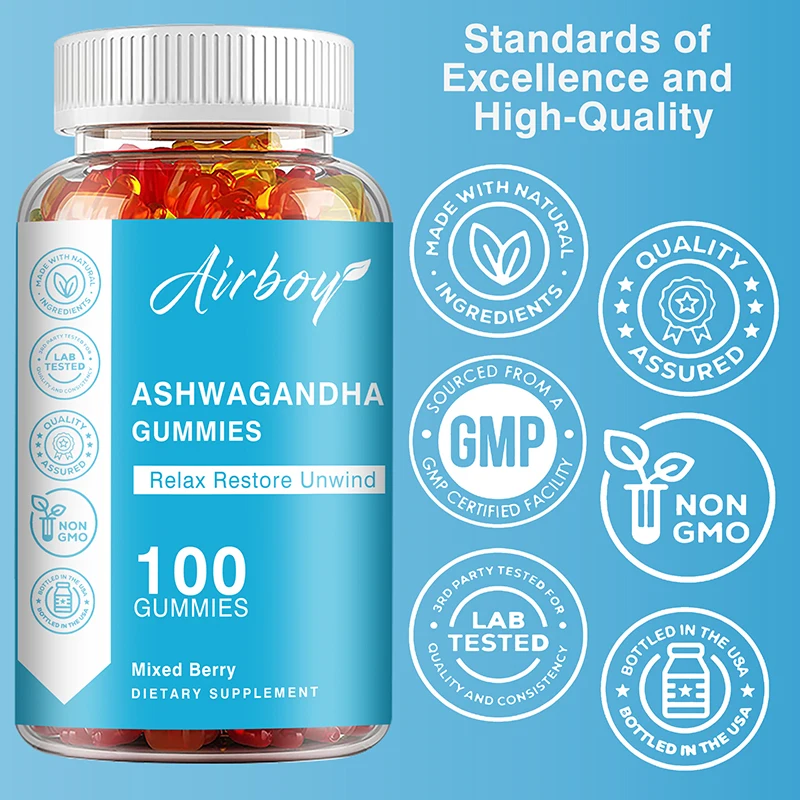 Ashwagandha Gummies - Improve Sleep, Balance Mood, Relieve Stress, Enhance Cognitive Ability, Immune Support