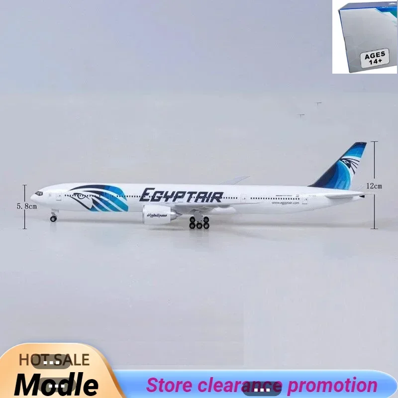 

Новый 47 см масштаб 1/157 777 B777 самолет Египет Air Airlines модель W свет и шасси на колесах литой под давлением пластиковый смола самолет Декор