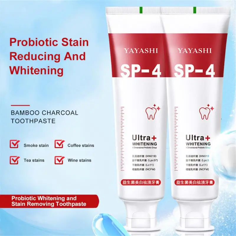 120g SP-4 Probiotic Whitening Toothpaste Brightening & Stain Removing SP4 Fresh Breath Enzyme Toothpaste Whitening Teeth