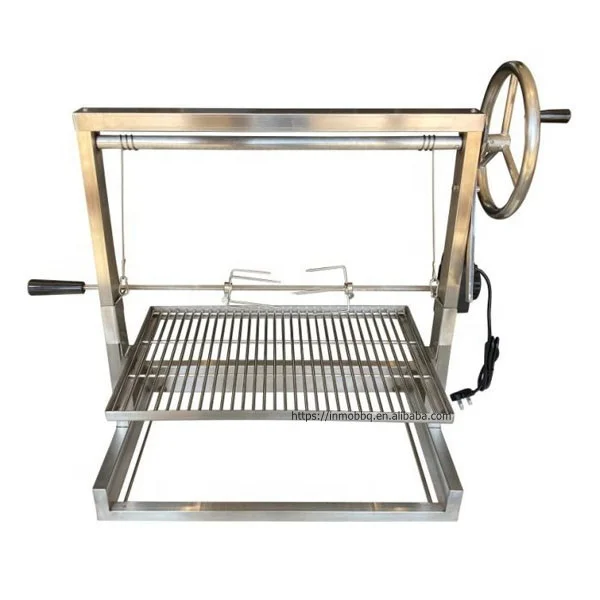 Electric Rotisserie Kit - Premium Adjustable Height Spit System for Argentinian Grills (Residential BBQ Accessories)
