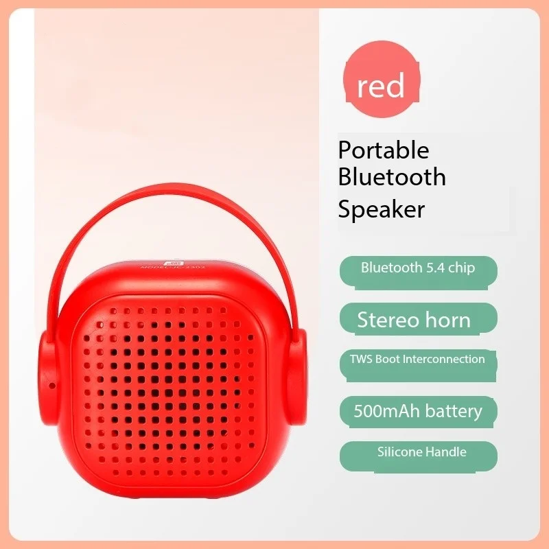 Speaker Bluetooth Mini, pengeras suara Mini Subwoofer lucu kualitas tinggi dengan Volume besar dapat diisi ulang portabel, peralatan Audio luar ruangan