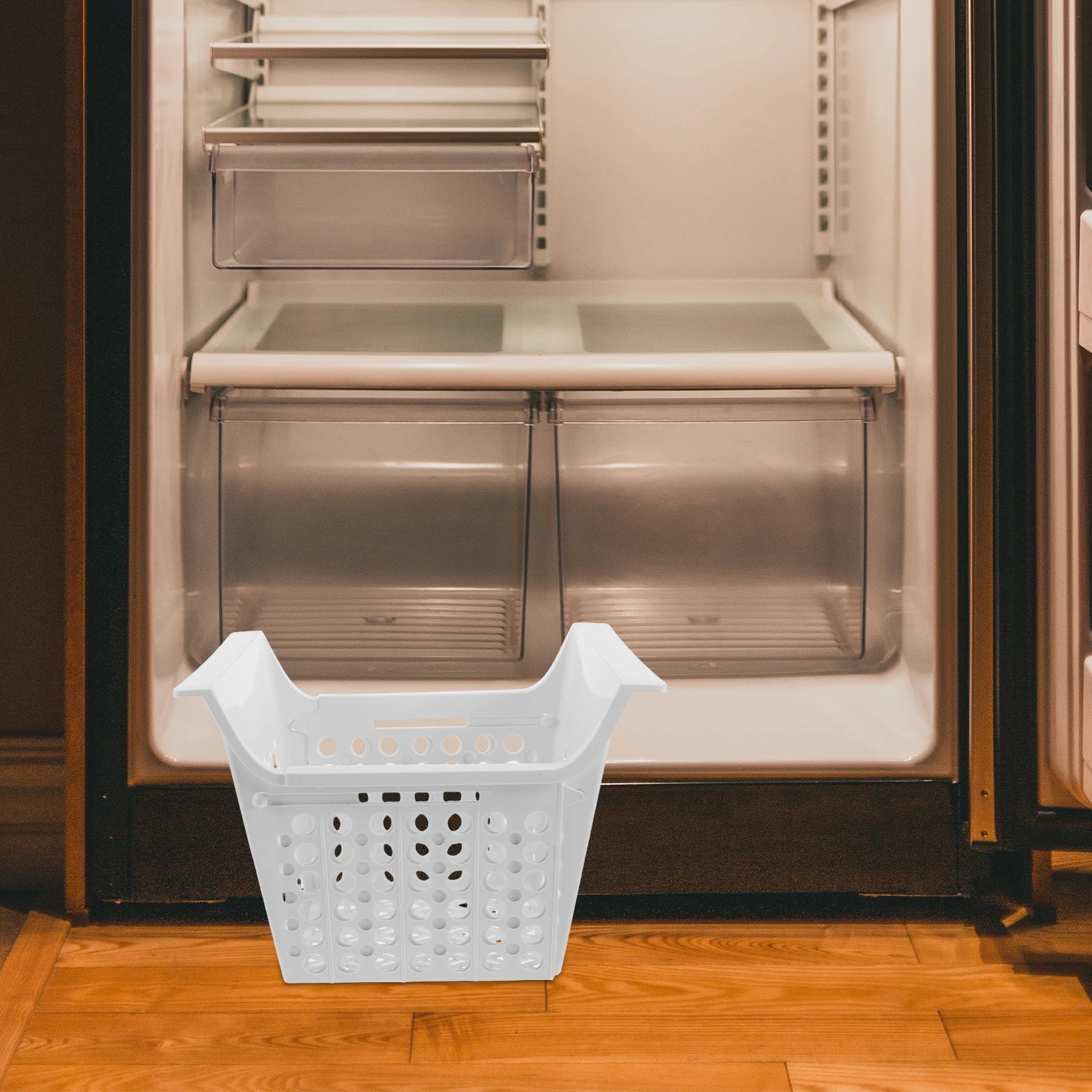 

Refrigerator Storage Basket Freezer Organizer Food Containers Extendable Drainage Hanging Fridge Wire Chest Ice