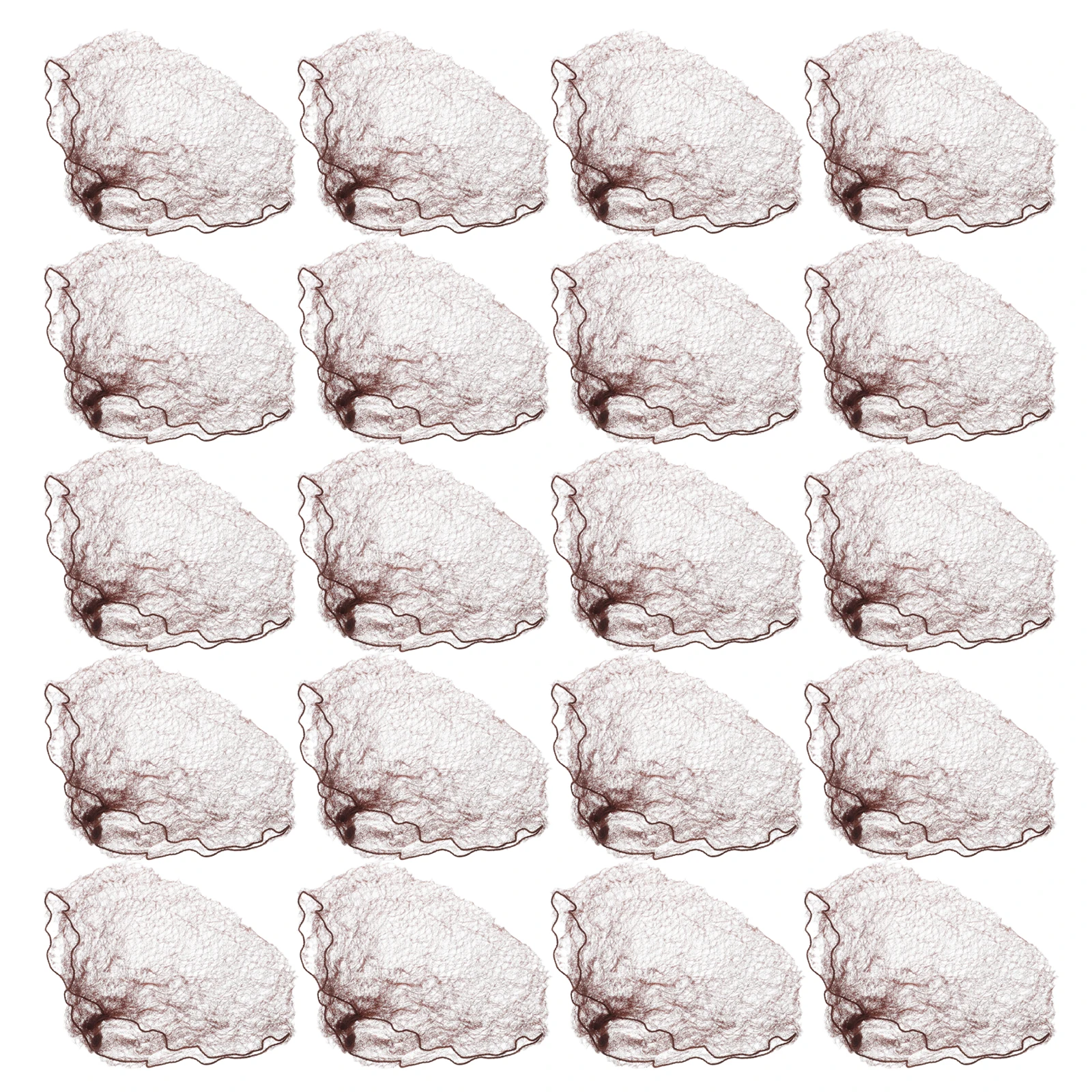 

100pcs Hair Nets Deep Brown Elastic Edge Mesh for Ballet Bun Covers 7mm 50cm Versatile Length Hair Care Styling Tool