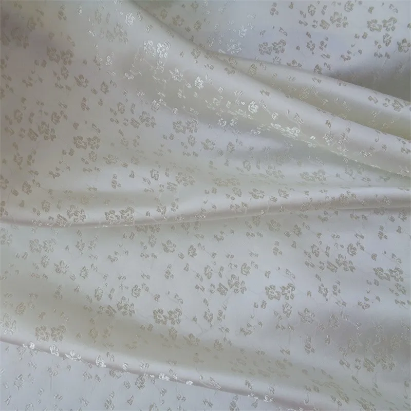 Silk high-density brocade jacquard simple and elegant small plum blossoms soft lustrous cheongsam formal dress throw pillow