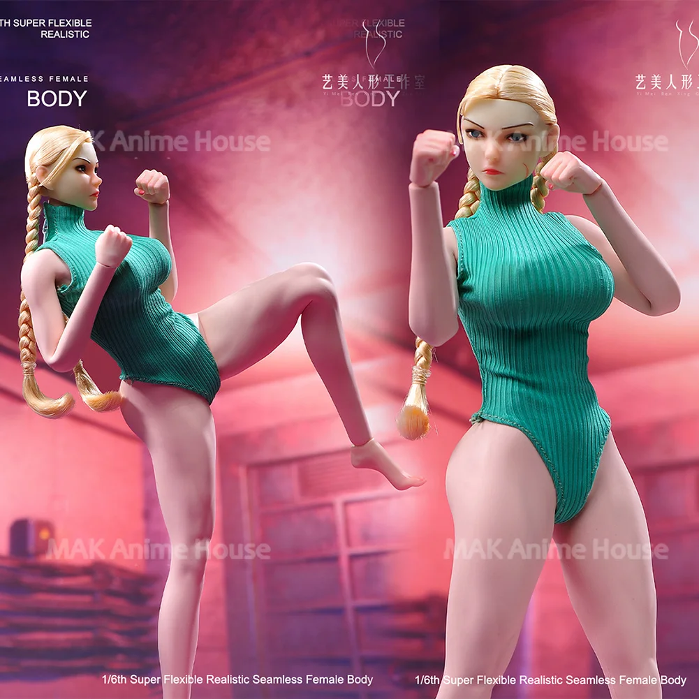 

1/6 Oversize Bust Hip Slender Waist Abdominal Muscle Body Physiological Details 12''Makeup Version Female Action Figure Doll Set