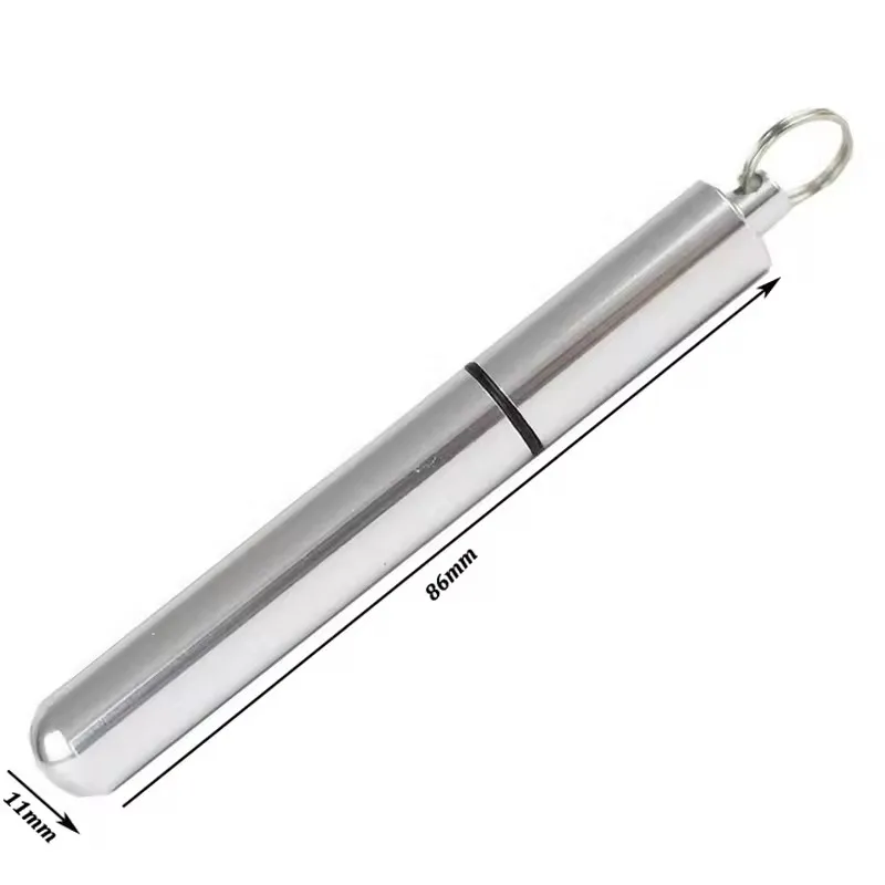 1/3PCS Stainless Steel Portable Rustproof Stand for Toothpick Outdoor Household Travel Seal Storage Container Box Holder Cases