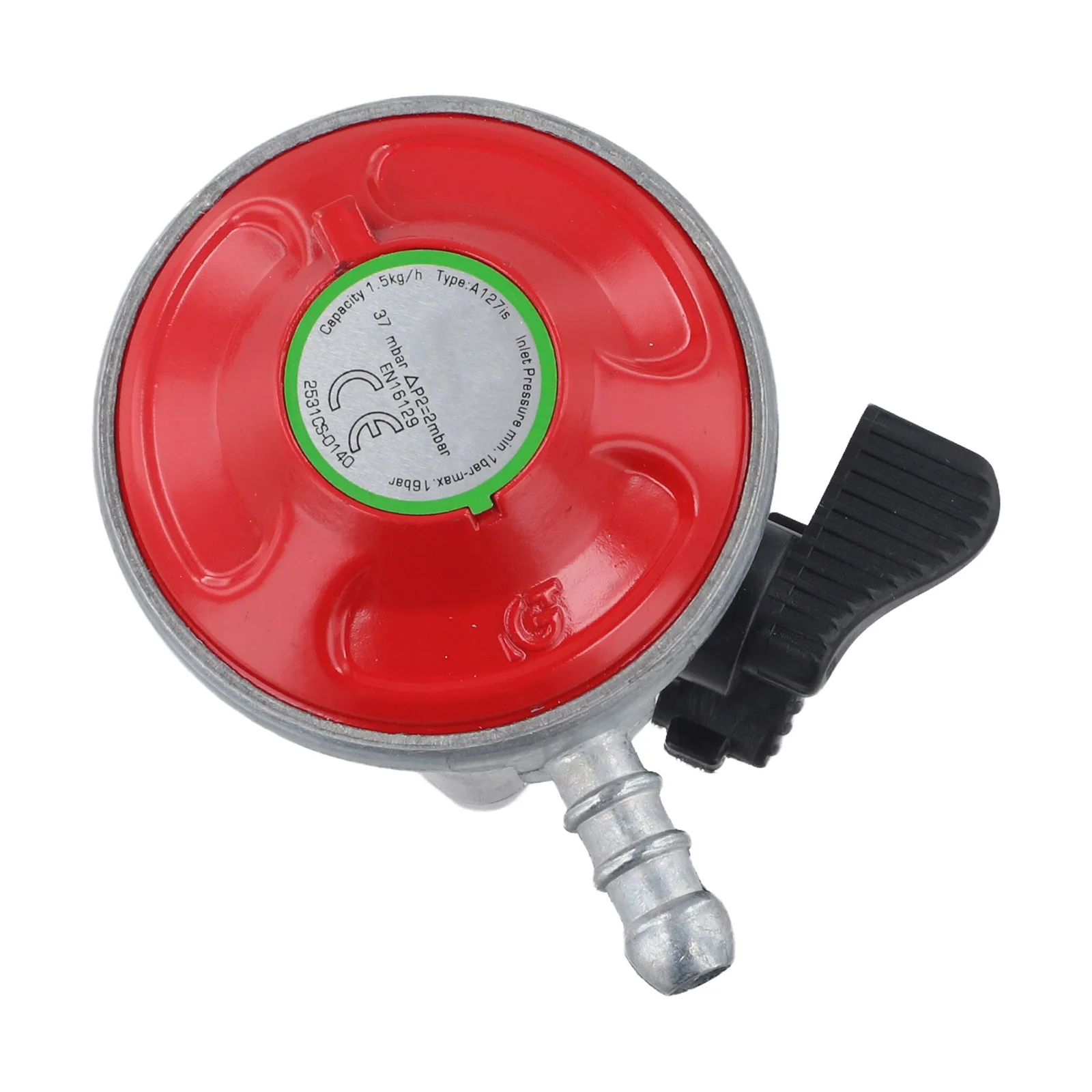 Regulador de gas de baja presión de 37 mbar con manguera de 1 metro para tanque de propano Calor de 27 mm, estufa de camping, barbacoa, calentador de patio, herramienta de válvula reductora.